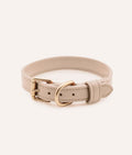 COLLAR DE CUERO VEGANO BEIGE