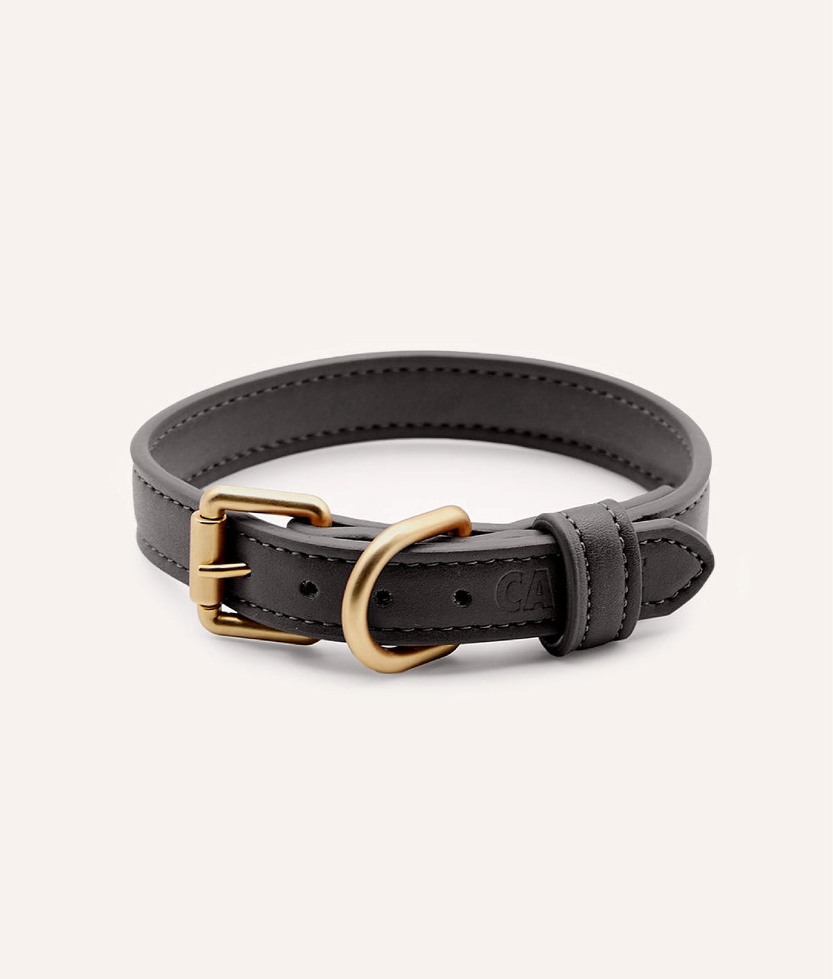 COLLAR DE CUERO VEGANO NEGRO