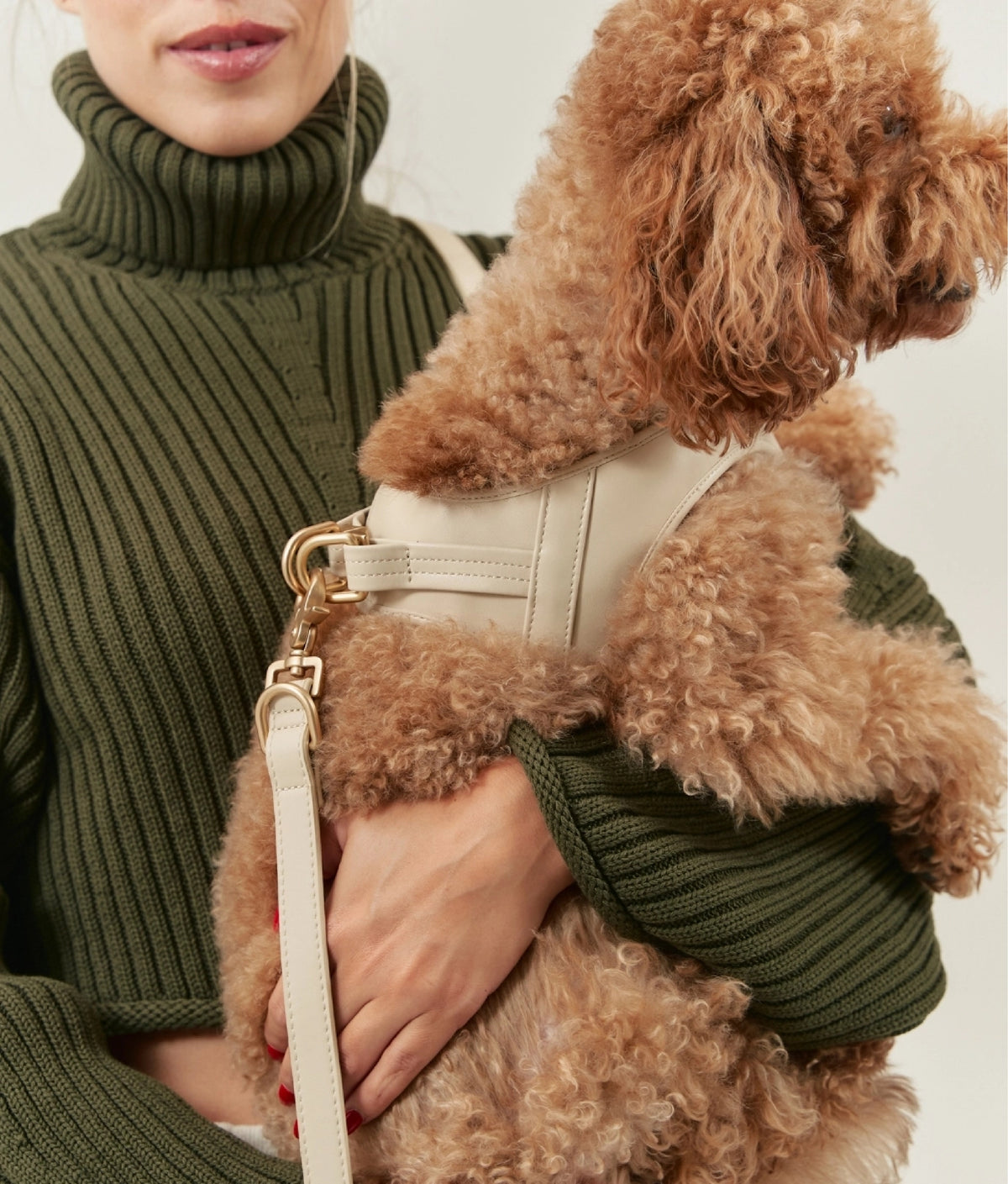 ARNÉS "LUXURY" CUERO VEGANO BEIGE
