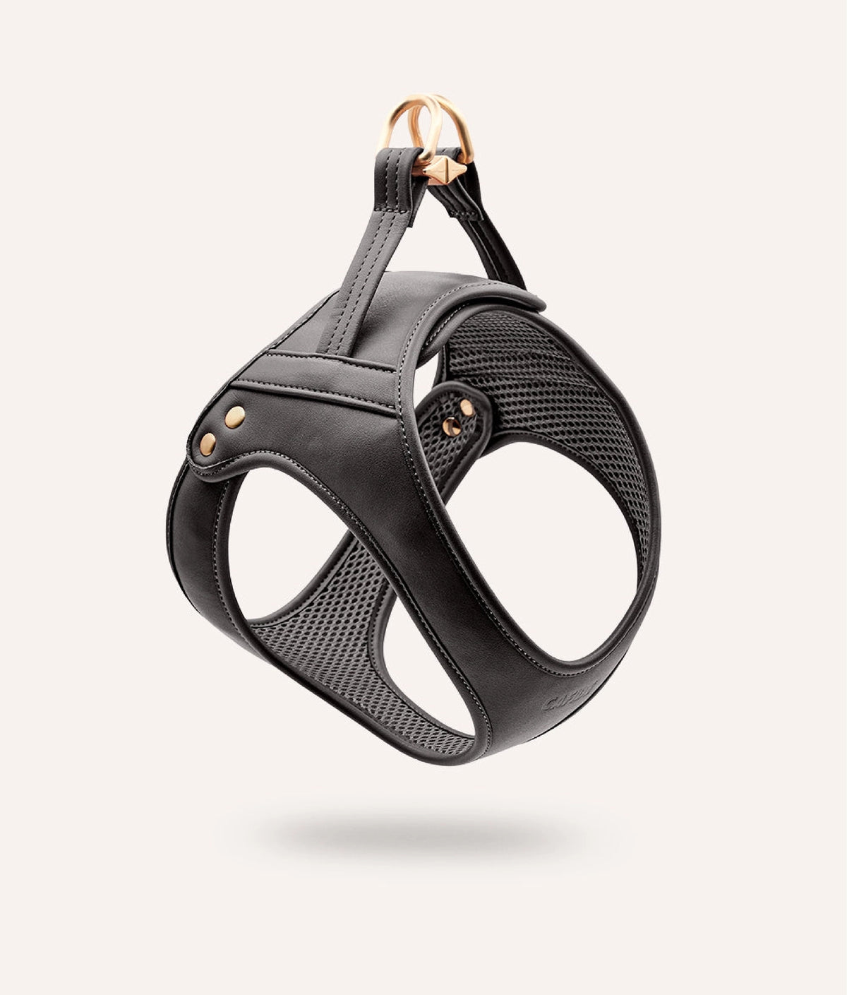 ARNÉS "LUXURY" CUERO VEGANO NEGRO